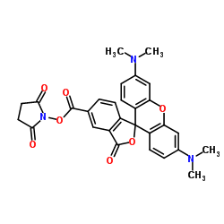 5(6)-羧基四甲基罗丹明N-琥珀酰亚胺酯 结构式