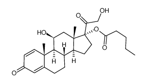 泼尼松龙戊酸酯 结构式