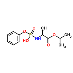 (羟基(苯氧基)磷酰基)-L-丙氨酸异丙酯 结构式