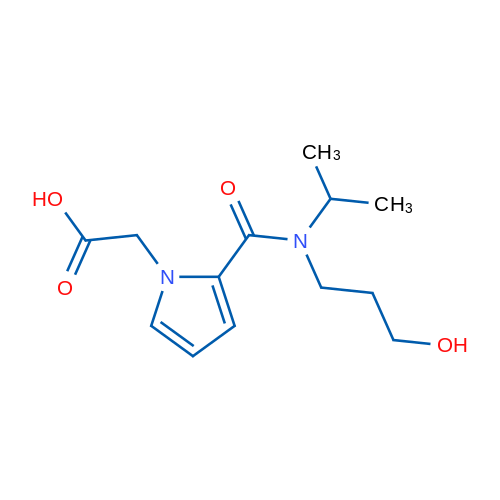 6-乙酰氧甲基-2,2-二甲基-1,3-二氧戊环-乙酸 结构式