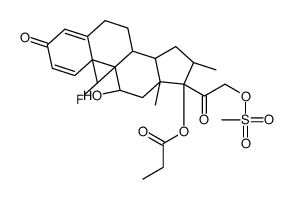 倍他米松17-丙酸酯21-甲磺酸酯 结构式