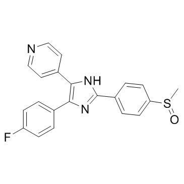 4-(5-(4-氟苯基)-2-(4-(甲基亚磺酰)苯基)-1H-咪唑-4-基)吡啶 结构式