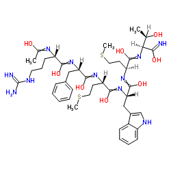 AC-精氨酸-苯丙氨酸-甲硫氨酸-色氨酸-甲硫氨酸-精氨酸-NH2 结构式