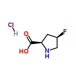 (2R,4R)-4-氟吡咯烷-2-羧酸盐酸盐 结构式