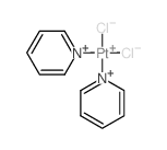 顺-二氯双(吡啶)铂(II) 结构式
