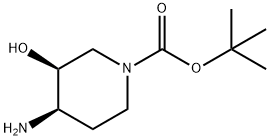(3S,4R)-4-氨基-3-羟基哌啶-1-羧酸叔丁酯 结构式