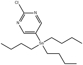 2-氯-5-(三丁基锡基)嘧啶 结构式