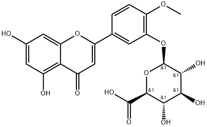 香叶木素-3-O-葡糖苷酸 结构式