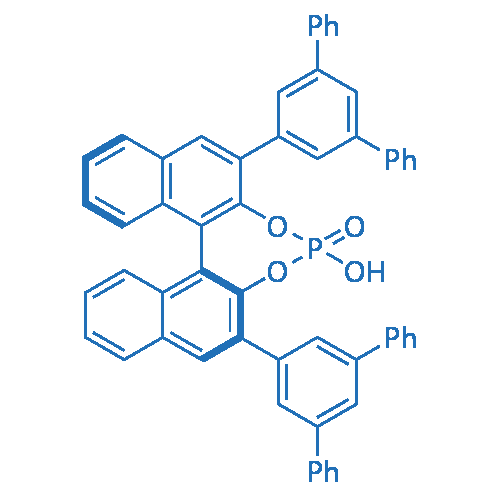 (S)-3,3'-双(3,5-二苯基苯基)-1,1'-联萘酚磷酸酯 结构式
