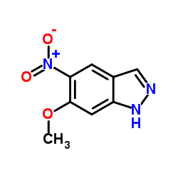 5-硝基-6-甲氧基-吲唑 结构式