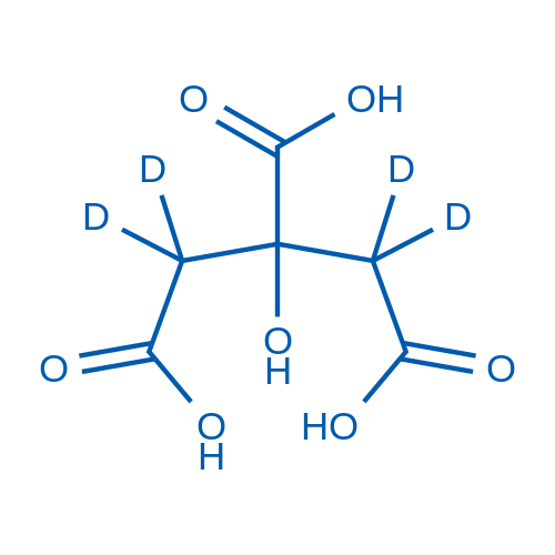 柠檬酸-2,2,4,4-d4 结构式