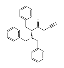 4-S-N,N-二苄基氨基-3-氧代-5-苯基戊腈 结构式