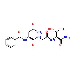 苯甲酰基-L-天冬氨酰甘氨酰-L-苏氨酰胺 结构式