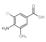 4-氨基-3-氯-5-甲基苯甲酸 结构式