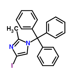 4-碘-2-甲基-1-(三苯基甲基)-1H-咪唑 结构式