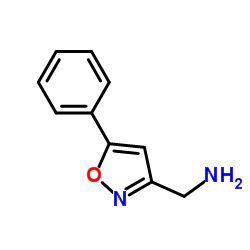 (5-苯基异恶唑-3-基)甲胺 结构式
