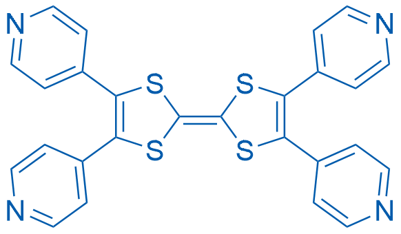 4,4',5,5'-四(吡啶-4-基)-2,2'-双(1,3-二硫代亚烷基) 结构式