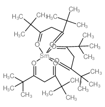 三(2,2,6,6-四甲基-3,5-庚二酮酸)钐(III) 结构式