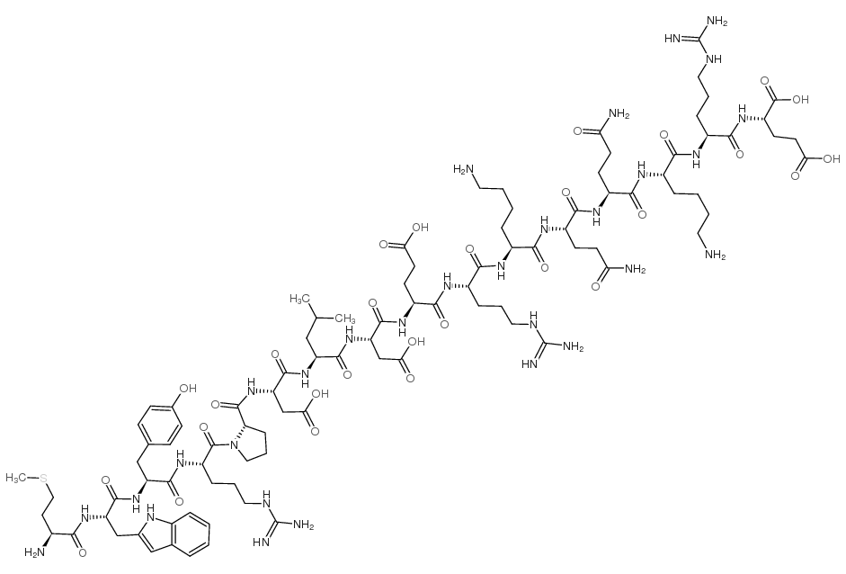 MET-TRP-TYR-ARG-PRO-ASP-LEU-ASP-GLU-ARG-LYS-GLN-GLN-LYS-ARG-GLU 结构式