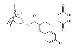 2-(4-氯苯氧基)丁酸托品酯马来酸盐 结构式