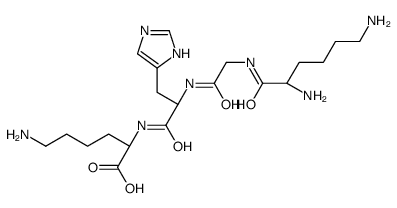 L-赖氨酰甘氨酰-L-组氨酰-L-赖氨酸 结构式