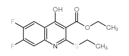 2-乙硫基-6,7-二氟-4-羟基喹啉-3-羧酸乙酯 结构式