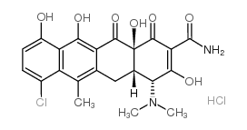 4-Epianhydrochlortetracycline Hydrochloride 结构式