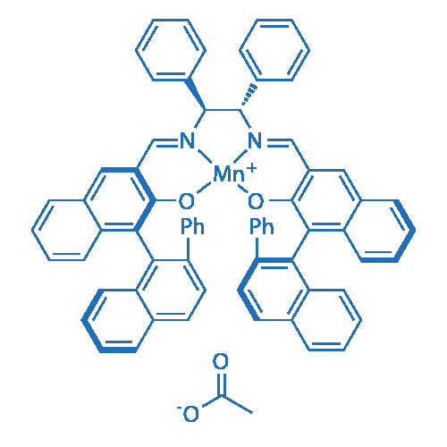 (1S,2S)-N,N'-双[(R)-2-羟基-2'-苯基-1,1'-联萘基-3-基亚甲基]-1,2-二苯基乙二胺合锰(III)乙酸盐 结构式