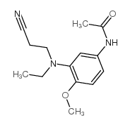 3-(N-乙基-N-氰乙基)氨基-4-甲氧基乙酰苯胺 结构式