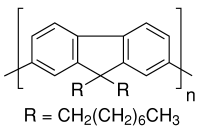 聚(9,9-二-n-辛基芴基-2,7-二基) 结构式