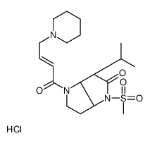 (3S,3aS,6aR)-3-异丙基-1-(甲磺酰基)-4-[4-(1-哌啶基)-2(E)-丁烯酰基]六氢吡咯并[3,2b]吡咯-2(1H)-酮盐酸盐 结构式