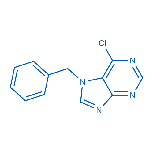7-苄基-6-氯-7H-嘌呤 结构式