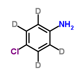 对氯苯胺-D4 结构式