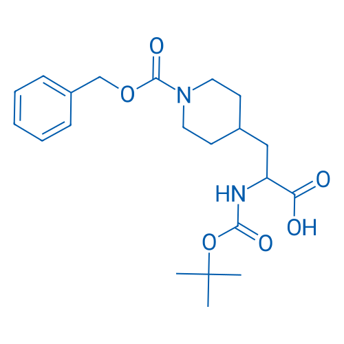 2-(Boc-氨基)-3-(1-Cbz-4-哌啶基)丙酸 结构式