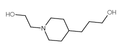 1-(2-羟乙基)-4-(3-羟丙基)哌啶 结构式