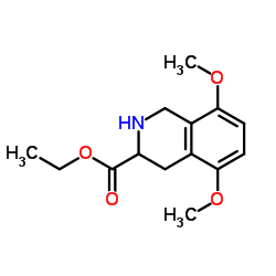 5,8-二甲氧基-1,2,3,4-四氢异喹啉-3-甲酸乙酯 结构式