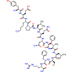 TYR-GLU-LYS-PRO-LEU-GLN-ASN-PHE-THR-LEU-CYS-PHE-ARG-NH2 结构式