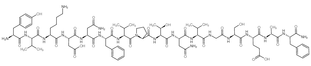 TYR-VAL-LYS-ASP-ASN-PHE-VAL-PRO-THR-ASN-VAL-GLY-SER-GLU-ALA-PHE-NH2 结构式