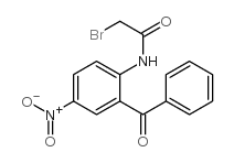5-硝基-2-(溴乙酰氨基)二苯甲酮 结构式