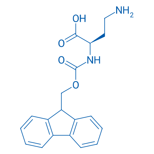 (R)-2-(芴甲氧羰基氨基)-4-氨基丁酸 结构式