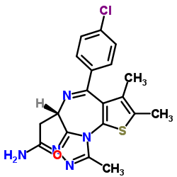 4-(4-氯苯基)-2,3,9-三甲基-6H-噻吩并[3,2-F][1,2,4]三唑并[4,3-A][1,4]二氮杂卓-6-乙酰胺 结构式
