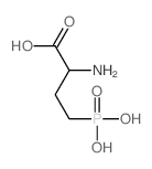 DL-2-氨基-4-磷丁酸 结构式