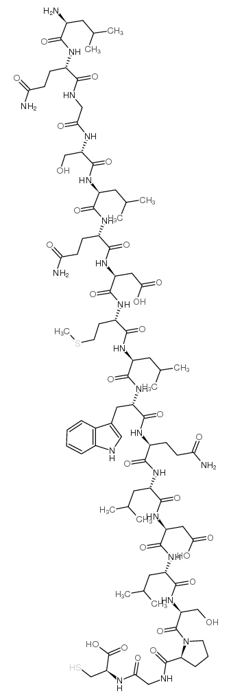生化试剂H-Leu-Gln-Gly-Ser-Leu-Gln-Asp-Met-Leu-Trp-Gln-Leu-Asp-Leu-Ser-Pro-Gly-Cys-OH 结构式