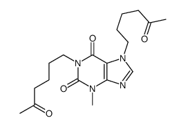 3,7-Dihydro-3-methyl-1,7-bis(5-oxohexyl)-1H-purine-2,6-dione 结构式