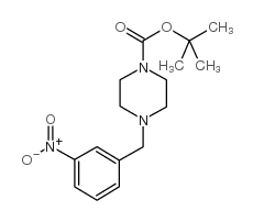 1-Boc-4-(3-硝基苄基)哌嗪 结构式