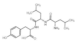 L-亮氨酰-L-亮氨酰-L-酪氨酸 结构式