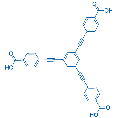 4,4',4''-(苯-1,3,5-三基三(乙炔-2,1-二基))三苯甲酸 结构式
