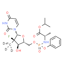 索非布韦-13C-D3 结构式