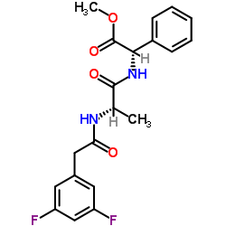 3,5-二氟苯乙酰基-丙氨酰-苯甘氨酸甲酯 结构式