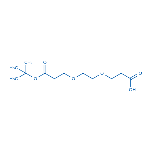 3-(2-(3-(叔丁氧基)-3-氧代丙氧基)乙氧基)丙酸 结构式